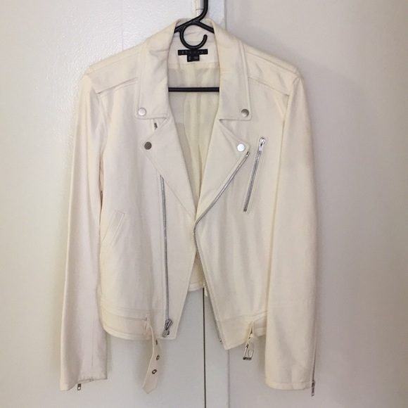 Theory Jackets & Blazers - Theory white genuine leather jacket